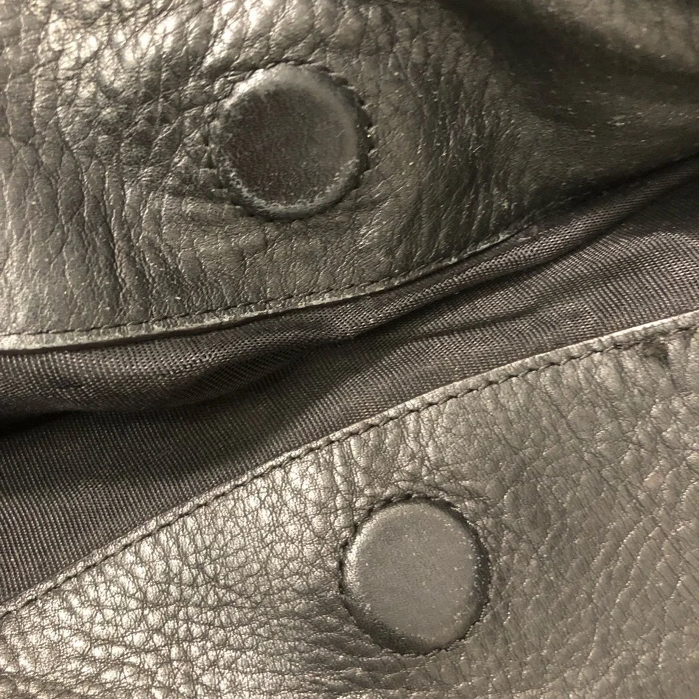 Bloomingdale's Large Double Tasseled Black Hobo Bag